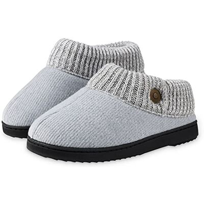 DUNLOP Chaussons Femme Fermés Hiver Pantoufles Femme Chaudes Fourrure (38 EU, Gris Clair, numeric_38) - Publicité DUNLOP Chaussons Femme Fermés Hiver Pantoufles Femme Chaudes Fourrure (38 EU, Gris Clair, numeric_38) - Publicité