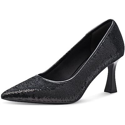 Tamaris Escarpins végétaliens à Talons Aiguilles pour Femme, Noir, 37 EU - Publicité Tamaris Escarpins végétaliens à Talons Aiguilles pour Femme, Noir, 37 EU - Publicité