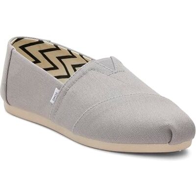 TOMS Alpargata Wide, Semelle de Mocassin, Drizzle Grey Wide Recycled Cotton Canvas, - Publicité TOMS Alpargata Wide, Semelle de Mocassin, Drizzle Grey Wide Recycled Cotton Canvas, - Publicité