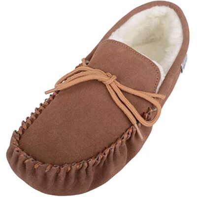 SNUGRUGS Mocassins/Pantoufles en Peau de Mouton pour Hommes Marron avec Semelle Souple Marron (Light Brown) 45/46 EU (11 UK) - Publicité SNUGRUGS Mocassins/Pantoufles en Peau de Mouton pour Hommes Marron avec Semelle Souple Marron (Light Brown) 45/46 EU (11 UK) - Publicité