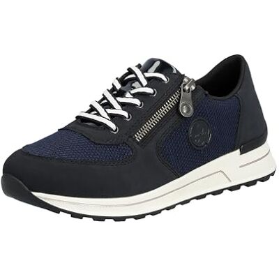Rieker Femme N1411 Chaussures Basses à Lacets, Bleu, 36 EU Large - Publicité Rieker Femme N1411 Chaussures Basses à Lacets, Bleu, 36 EU Large - Publicité