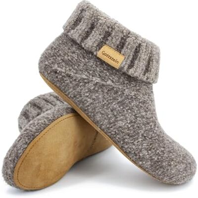 Gottstein Chaussons en feutre pour homme et femme 100 % laine vierge, marron, 40 EU - Publicité Gottstein Chaussons en feutre pour homme et femme 100 % laine vierge, marron, 40 EU - Publicité