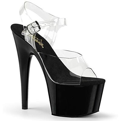 Pleaser Sandales Adore-708 pour femme, Transparent Clr Blk, 40 EU - Publicité Pleaser Sandales Adore-708 pour femme, Transparent Clr Blk, 40 EU - Publicité