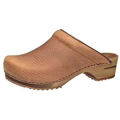 Sanita Chrissy Sabots Ouverts Produit Original Fabriqué à la Main pour Femme Sabots en Cuir avec Semelle en Bois Marron 41 EU - Publicité Sanita Chrissy Sabots Ouverts Produit Original Fabriqué à la Main pour Femme Sabots en Cuir avec Semelle en Bois Marron 41 EU - Publicité