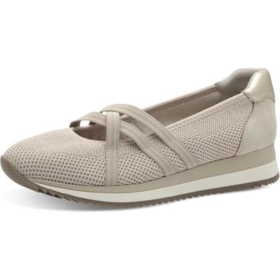 Jana Ballerines Femme à Bride Vegan, Beige/Gold, 39 EU - Publicité Jana Ballerines Femme à Bride Vegan, Beige/Gold, 39 EU - Publicité
