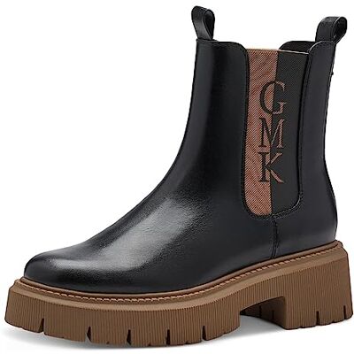 MARCO TOZZI by Guido Maria Kretschmer Bottines Chelsea en cuir synthétique pour femme, Black Nature, 39 EU - Publicité MARCO TOZZI by Guido Maria Kretschmer Bottines Chelsea en cuir synthétique pour femme, Black Nature, 39 EU - Publicité