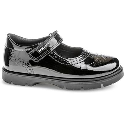 Pablosky SAPIENS Chaussures Plates Mary Jane, Noir, 33 EU Ancho - Publicité Pablosky SAPIENS Chaussures Plates Mary Jane, Noir, 33 EU Ancho - Publicité