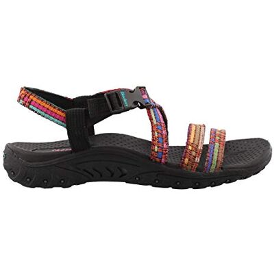 Skechers Femme Reggae-Sew Me-Boho Woven Strappy Slingback Sandale, Noir/Multicolore, 36 EU - Publicité Skechers Femme Reggae-Sew Me-Boho Woven Strappy Slingback Sandale, Noir/Multicolore, 36 EU - Publicité