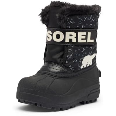Sorel Bottes Snow Commander unisexes pour enfant, noir rouge vif, 10 UK Child - Publicité Sorel Bottes Snow Commander unisexes pour enfant, noir rouge vif, 10 UK Child - Publicité
