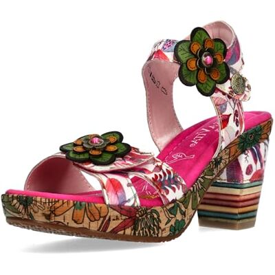 LAURA VITA Sandales Mode Femme , Pointure:41 EU, La Couleur:Rose - Publicité LAURA VITA Sandales Mode Femme , Pointure:41 EU, La Couleur:Rose - Publicité