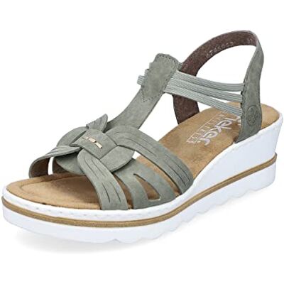 Rieker Sandales pour femme 67459, Vert 52., 41 EU - Publicité Rieker Sandales pour femme 67459, Vert 52., 41 EU - Publicité