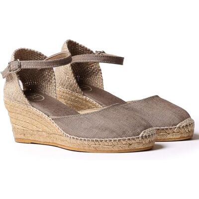 TONI PONS Espadrille en Lin pour Femme CALDES Taupe, 40 EU - Publicité TONI PONS Espadrille en Lin pour Femme CALDES Taupe, 40 EU - Publicité