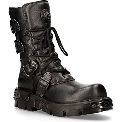 New Rock 391-S18 Unisexe Noir Métallique Reactor Crâne Diable Goth Punk Cuir Mollet Bottes 8 - Publicité New Rock 391-S18 Unisexe Noir Métallique Reactor Crâne Diable Goth Punk Cuir Mollet Bottes 8 - Publicité