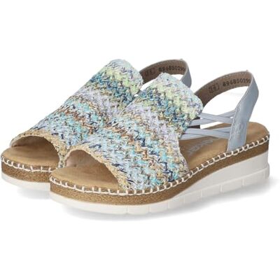 Rieker Sandales compensées V1241 pour femme Multicolore 40 EU, multicolore, 40 EU - Publicité Rieker Sandales compensées V1241 pour femme Multicolore 40 EU, multicolore, 40 EU - Publicité