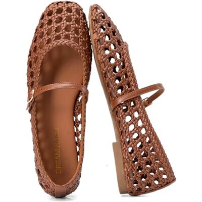DREAM PAIRS Ballerines Femme Tressees Mary Jane Bout Carre Chaussures Plates Confortables Respirantes Bride Reglable Boucle Ete Mode Ville Travail Quotidien Voyage,Size 41,Brun,SDFA26006W - Publicité DREAM PAIRS Ballerines Femme Tressees Mary Jane Bout Carre Chaussures Plates Confortables Respirantes Bride Reglable Boucle Ete Mode Ville Travail Quotidien Voyage,Size 41,Brun,SDFA26006W - Publicité