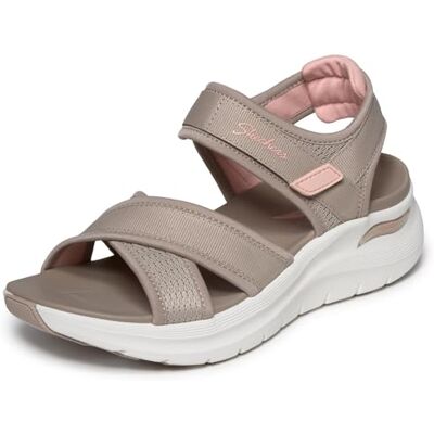 Skechers Femme ARCH FIT 2.0 SANDAL FEELIN' BRIGHT, Taupe Coral, 39 EU - Publicité Skechers Femme ARCH FIT 2.0 SANDAL FEELIN' BRIGHT, Taupe Coral, 39 EU - Publicité