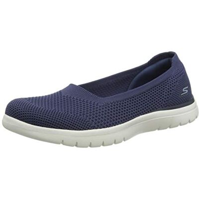Skechers Femme On-The-Go Flex Wonderous Trainers, Navy Textile Trim, 42 EU - Publicité Skechers Femme On-The-Go Flex Wonderous Trainers, Navy Textile Trim, 42 EU - Publicité