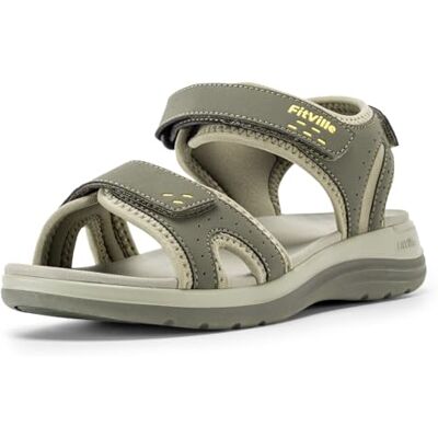 FitVille Sandales Femmes à Largeur Extra Sandales d'été Confortables et Légères, Idéales pour Pieds Larges Vert 39.5 EU Large - Publicité FitVille Sandales Femmes à Largeur Extra Sandales d'été Confortables et Légères, Idéales pour Pieds Larges Vert 39.5 EU Large - Publicité