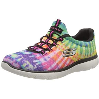 Skechers Femme Summits Looking Groovy Espadrilles, Black & Multi Mesh / White Trim, 35 EU - Publicité Skechers Femme Summits Looking Groovy Espadrilles, Black & Multi Mesh / White Trim, 35 EU - Publicité