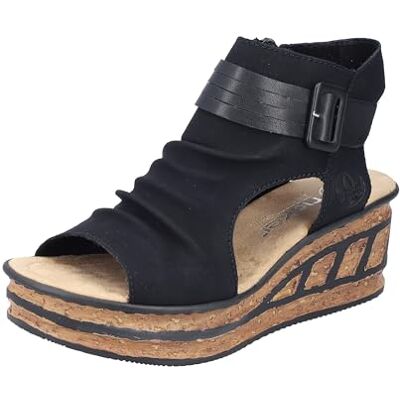 Rieker Sandales pour femme 68191, Noir, 38 EU - Publicité Rieker Sandales pour femme 68191, Noir, 38 EU - Publicité