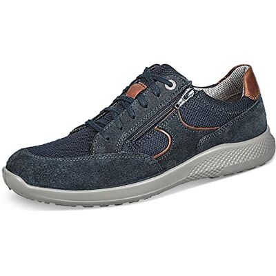 Jomos Chaussures basses à lacets en cuir véritable pour homme Bleues, bleu, 49 EU - Publicité Jomos Chaussures basses à lacets en cuir véritable pour homme Bleues, bleu, 49 EU - Publicité