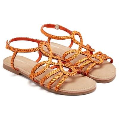 GIOSEPPO Sandales Yakima en cuir tressé, orange, 40 EU - Publicité GIOSEPPO Sandales Yakima en cuir tressé, orange, 40 EU - Publicité