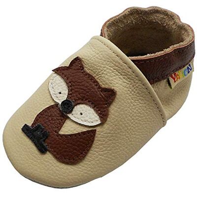 YALION Chaussons Bébé Cuir Souple Chaussures Premiers Pas Garçon Fille Renard (Kaki, 24-36 Mois) - Publicité YALION Chaussons Bébé Cuir Souple Chaussures Premiers Pas Garçon Fille Renard (Kaki, 24-36 Mois) - Publicité