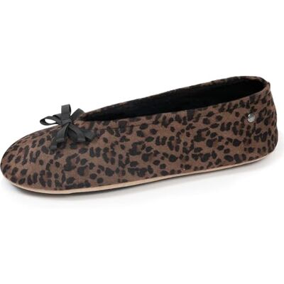 Isotoner Chaussons pantoufles Ballerines femme semelle intérieure moelleuse et confortable, 36, léopard - Publicité Isotoner Chaussons pantoufles Ballerines femme semelle intérieure moelleuse et confortable, 36, léopard - Publicité