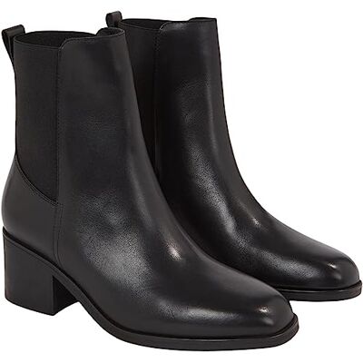 Tommy Hilfiger Femme Bottes Mid Boot Chelsea Thermo Cuir, Noir (Black), 37 EU - Publicité Tommy Hilfiger Femme Bottes Mid Boot Chelsea Thermo Cuir, Noir (Black), 37 EU - Publicité