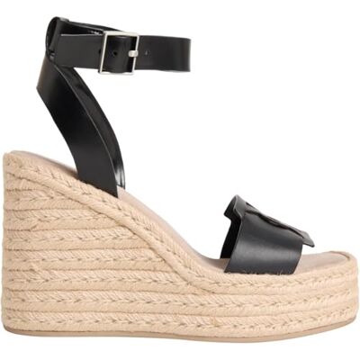 Calvin Klein Espadrilles compensées 70 Embl Lth HW0HW02897 pour femme, noir (Ck Black), pointure 40 - Publicité Calvin Klein Espadrilles compensées 70 Embl Lth HW0HW02897 pour femme, noir (Ck Black), pointure 40 - Publicité