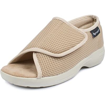 Aerosoft Sandales de rééducation avec grande fermeture, sans pression, personnalisables, pour homme et femme, beige, 36 EU - Publicité Aerosoft Sandales de rééducation avec grande fermeture, sans pression, personnalisables, pour homme et femme, beige, 36 EU - Publicité