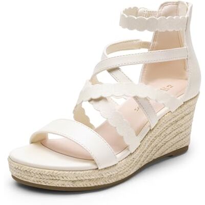 DREAM PAIRS Sandales compensées à bout ouvert pour filles Sandales à plateforme à fleurs Pour fête de mariage Pour petit enfant/grand enfant, ivoire, 31 EU - Publicité DREAM PAIRS Sandales compensées à bout ouvert pour filles Sandales à plateforme à fleurs Pour fête de mariage Pour petit enfant/grand enfant, ivoire, 31 EU - Publicité