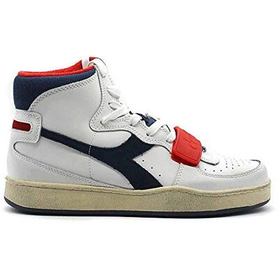 Diadora Baskets Mi Basket Used pour homme et femme., C5161 White Blue Dark Denim, 44 EU - Publicité Diadora Baskets Mi Basket Used pour homme et femme., C5161 White Blue Dark Denim, 44 EU - Publicité