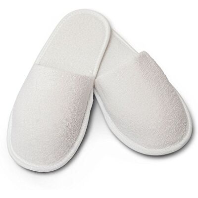 Carenesse 4 paires de chaussons d'hôtel fermé taille 38-42 I Chaussons jetables pratiques en éponge 100% coton I Chaussures invité blanches avec semelles antidérapantes I légers et peu encombrants - Publicité Carenesse 4 paires de chaussons d'hôtel fermé taille 38-42 I Chaussons jetables pratiques en éponge 100% coton I Chaussures invité blanches avec semelles antidérapantes I légers et peu encombrants - Publicité
