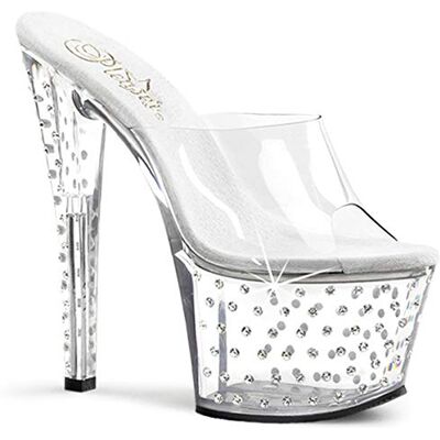 Pleaser Stardust-701, Sandales Bout Ouvert Femme Transparent Transparent (Transparent (CLR/CLR)), 38 EU - Publicité Pleaser Stardust-701, Sandales Bout Ouvert Femme Transparent Transparent (Transparent (CLR/CLR)), 38 EU - Publicité