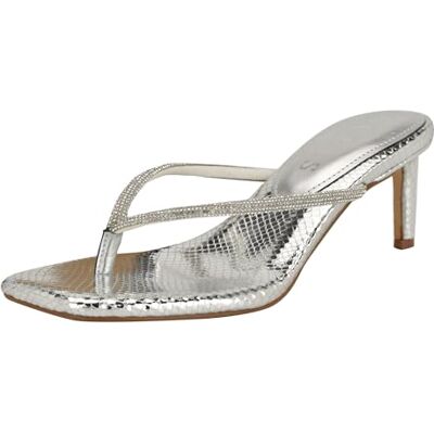 Guess Sandales Mayan à talons pour femme, Silver 098, 39 EU - Publicité Guess Sandales Mayan à talons pour femme, Silver 098, 39 EU - Publicité