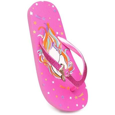 A2Z 4 Kids Tongs licorne légères en polyéthylène pour filles avec semelle antidérapante pour la plage, la piscine, les vacances Rose et violet Tailles UK 9/10 à 2/3, Licorne rose., 27/28 EU - Publicité A2Z 4 Kids Tongs licorne légères en polyéthylène pour filles avec semelle antidérapante pour la plage, la piscine, les vacances Rose et violet Tailles UK 9/10 à 2/3, Licorne rose., 27/28 EU - Publicité