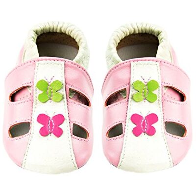ZEGYES Chaussures Respirantes Souples Chaussons Bébé Enfant Unisex en Similicuir Doux papillon été L:12-18 mois/longueur intérieur:13CM - Publicité ZEGYES Chaussures Respirantes Souples Chaussons Bébé Enfant Unisex en Similicuir Doux papillon été L:12-18 mois/longueur intérieur:13CM - Publicité