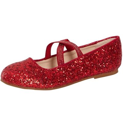 Lora Dora Chaussures de Ballet à Paillettes pour Filles, Ballerines Plates à Sangle élastique, Chaussures de fête, de Demoiselle d'honneur de Mariage - Publicité Lora Dora Chaussures de Ballet à Paillettes pour Filles, Ballerines Plates à Sangle élastique, Chaussures de fête, de Demoiselle d'honneur de Mariage - Publicité