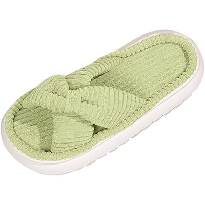 Allbestop Pantoufles pour Femmes en Daim à Bout Ouvert avec Semelle épaisse Chaussons décontractés Confortables pour extérieur Tendance Automne Hiver(Vert,43) - Publicité Allbestop Pantoufles pour Femmes en Daim à Bout Ouvert avec Semelle épaisse Chaussons décontractés Confortables pour extérieur Tendance Automne Hiver(Vert,43) - Publicité