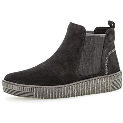 Gabor Femme Bottines, Dame Chelsea Boot, Bottes,Demi-Bottes,Bottes à la Cheville,Bootie,enfilez des Bottes,Plat,SCHW./Grey(anthr.),38 EU / 5 UK - Publicité Gabor Femme Bottines, Dame Chelsea Boot, Bottes,Demi-Bottes,Bottes à la Cheville,Bootie,enfilez des Bottes,Plat,SCHW./Grey(anthr.),38 EU / 5 UK - Publicité