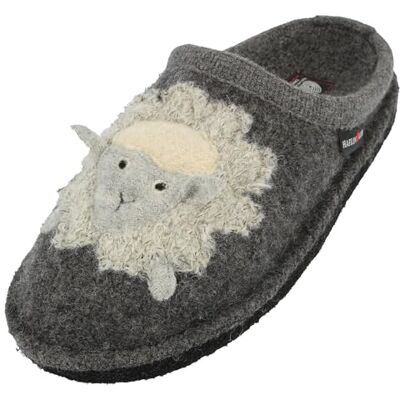 HAFLINGER Chaussons pour Femmes Lamby 313101, Pointure:38 EU, La Couleur:Gris - Publicité HAFLINGER Chaussons pour Femmes Lamby 313101, Pointure:38 EU, La Couleur:Gris - Publicité