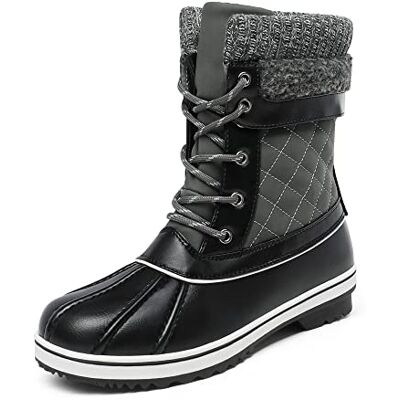 DREAM PAIRS Bottes Neige Femme Hiver Mi-Mollet Imperméables Chaudes Antidérapantes Extérieur,Size 39,Gris,Monte_01 - Publicité DREAM PAIRS Bottes Neige Femme Hiver Mi-Mollet Imperméables Chaudes Antidérapantes Extérieur,Size 39,Gris,Monte_01 - Publicité