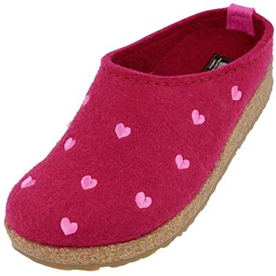 HAFLINGER Chaussons pour Femmes Grizzly Cuoricini 741031, Pointure:40 EU, La Couleur:Rouge - Publicité HAFLINGER Chaussons pour Femmes Grizzly Cuoricini 741031, Pointure:40 EU, La Couleur:Rouge - Publicité