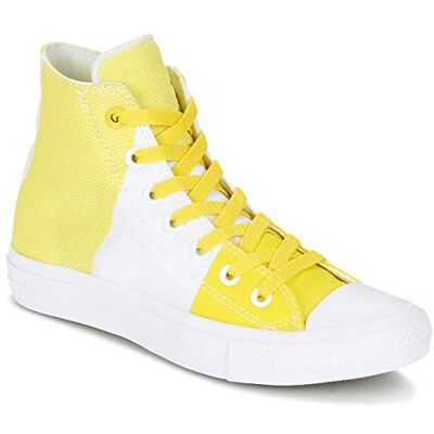 Converse Chucks 155495C Chuck Taylor All Star II Ox, Blanc, Gomme Blanche, Jaune Frais, Jaune, Blanc et Blanc, 39 EU - Publicité Converse Chucks 155495C Chuck Taylor All Star II Ox, Blanc, Gomme Blanche, Jaune Frais, Jaune, Blanc et Blanc, 39 EU - Publicité