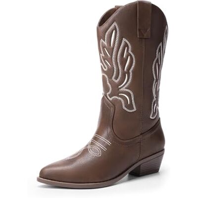 DREAM PAIRS Bottes Femme Classique Bottes Western pour Femmes Confortable Bottines Elégantes,Size 37,Marron-PU,DWUMMB2419 - Publicité DREAM PAIRS Bottes Femme Classique Bottes Western pour Femmes Confortable Bottines Elégantes,Size 37,Marron-PU,DWUMMB2419 - Publicité