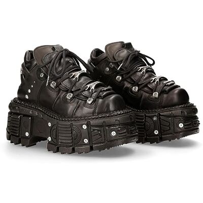 New Rock Bottines en Cuir Militaire Original Plateforme M.TANK106-C2 Noir, 37 - Publicité New Rock Bottines en Cuir Militaire Original Plateforme M.TANK106-C2 Noir, 37 - Publicité