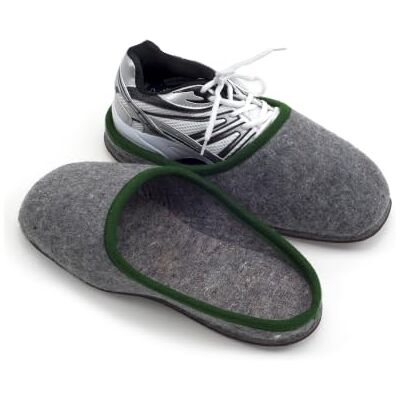 Pantoffelmann chaussons en feutre à enfiler avec semelle en caoutchouc Taille unique jusqu’au 46 Chaussons chauds pour invités pour protéger des saletés et des rayures - Publicité Pantoffelmann chaussons en feutre à enfiler avec semelle en caoutchouc Taille unique jusqu’au 46 Chaussons chauds pour invités pour protéger des saletés et des rayures - Publicité