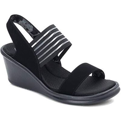 Skechers Femme Rumbers-Sci FI Sandales Bride arrière, Noir, 40 EU - Publicité Skechers Femme Rumbers-Sci FI Sandales Bride arrière, Noir, 40 EU - Publicité