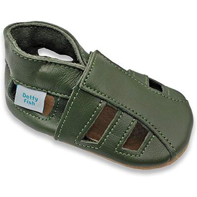 Dotty Fish Sandales Bébé & Enfant en Cuir – Semelle Souple Antidérapante, Chaussures Premiers Pas, Respirantes Kaki 18-24 mois - Publicité Dotty Fish Sandales Bébé & Enfant en Cuir – Semelle Souple Antidérapante, Chaussures Premiers Pas, Respirantes Kaki 18-24 mois - Publicité